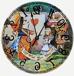 Queen of Hearts Clock, 3 SIZES $36.00 to $52.00 